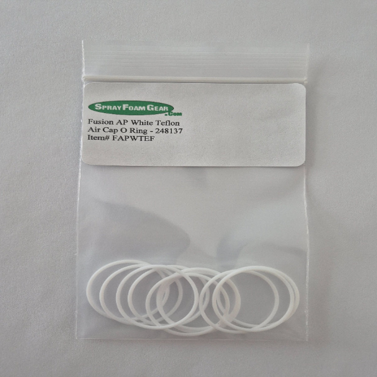 Fusion Air Purge PTFE White Teflon Air Cap O Ring 248137 10 O Rings