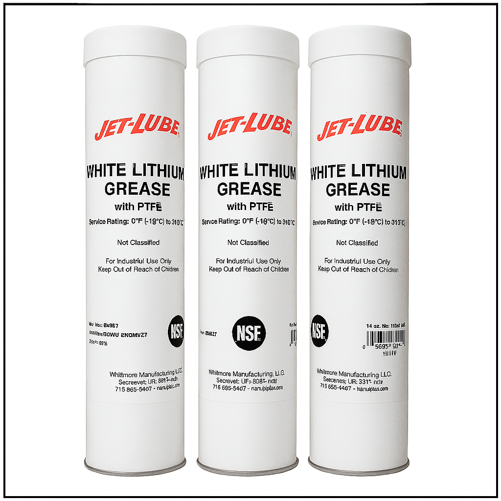 White Lithium JetLube Grease 14 oz - 3 Tubes Minimum order