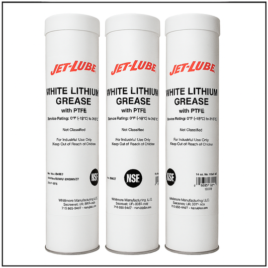White Lithium JetLube Grease 14 oz - 3 Tubes Minimum order